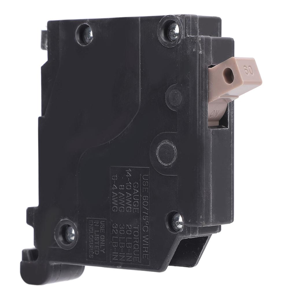 34 Inch Plug On Molded Case Circuit Breaker with Thermal Magnetic Guard 1 Pole 60A Circuit Breaker