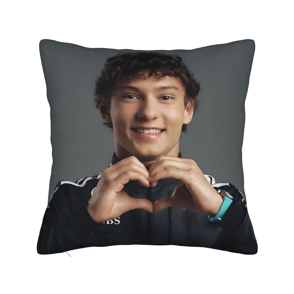 Andrea Kimi Antonelli Driver Square Pillow Cases Cushion Cover Creative Zipper Decorative Pillowcase for Car xcm