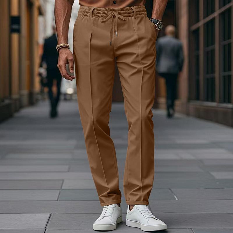 Spring and Autumn Pants Men's Solid Color Simple Business Slim Small Feet Men's Casual Pants