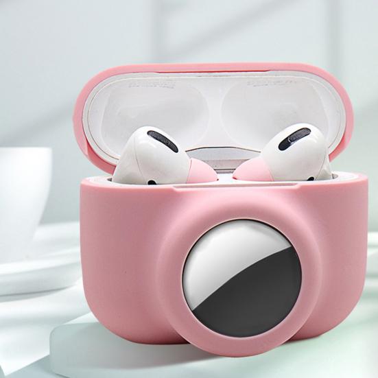 Tracker Protector Multifunctional Silicone 2-in-1 Earphones Simple Design Protective Sleeve for Airpods