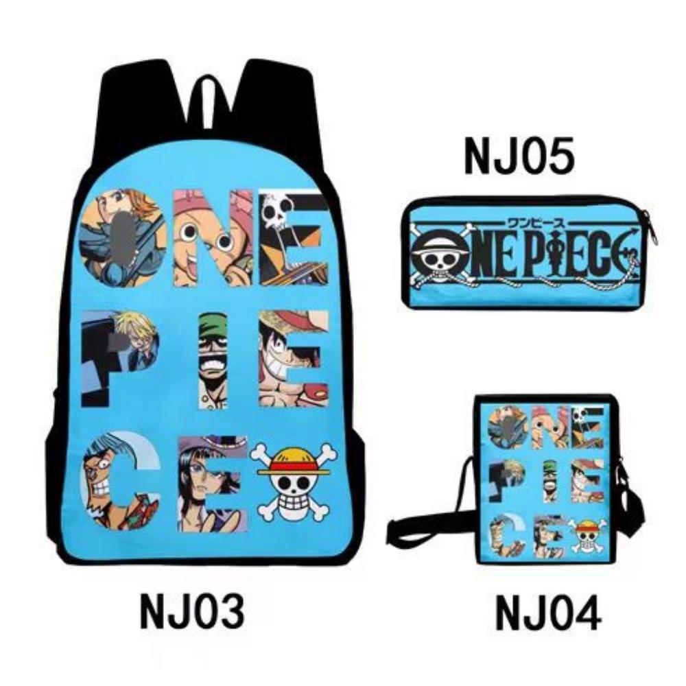 ONE PIECE Student School Bag Luffy Cartoon School Bag Boys Pencil Bag Voyage King Explosion