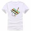 80s Cassette Tape Pencil 1980s Retro Vintage Throwback Music TShirt Men Clothing Vintage T Shirt Camisetas