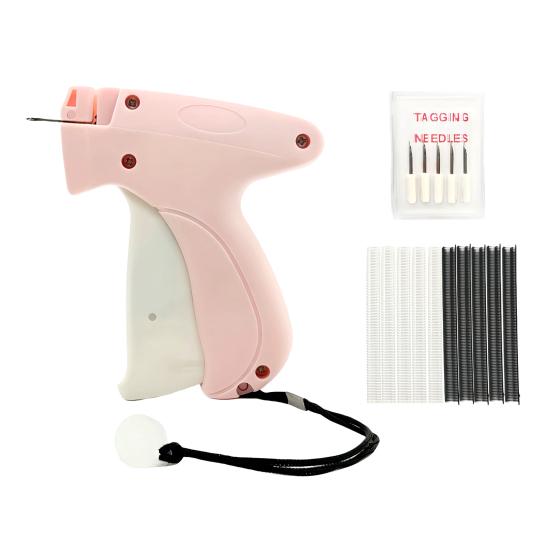 

Дырокол для ценников Инструмент для прикрепления этикеток на одежду Не стежок Дырокол для прикрепления ценников светло-розовый