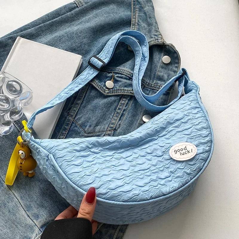 Cute Women Shoulder Bags Versatile Canvas Bag Crossbody Bags for Women Fashionable Dumpling Bag Purse and Handbags