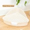 Pet Toilet Convenient Rabbit Litter Box Easy To Clean Large Hollowed-out Triangular Area Small Animal Toilet Pet Supply