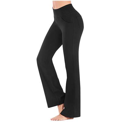 Women's Bootcut Yoga Pants With Pockets High Waist Sweat Boot Pants 4 Pockets Work Pants Women's Flare Leggings