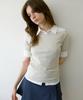 LETTER FROM MOON Semi Off-Shoulder Sleeveless T-Shirt (Sand Beige)