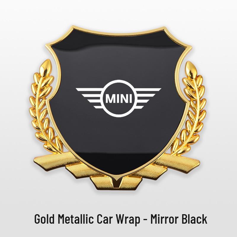 BMW MINI COOPER Wheat Ear Side Emblem Sticker: Metal Body Decoration for F55/F56 Models