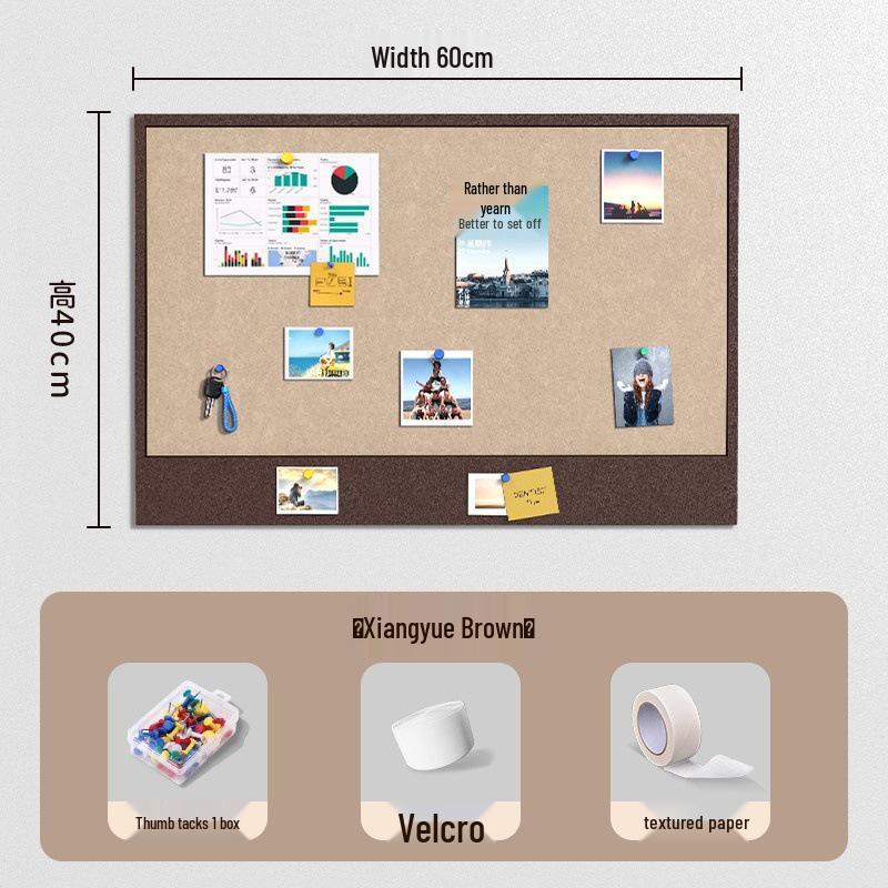 Creative Wool Felt Photo Wall Stickers - No Drill, Damage-Free Cork Board Decoration