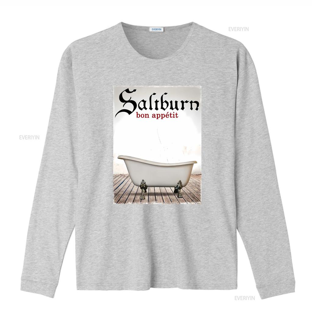 Saltburn 'Bon Appétit' T Shirt vintage Washed Slightly Casual Breathable Soft Versatile Stretched fashion graphic