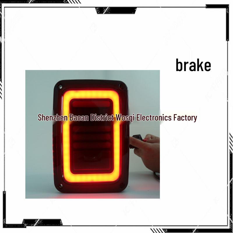 Smoked Style LED Taillight Assembly for Wrangler: Modified Rearview & Turn Signal Light