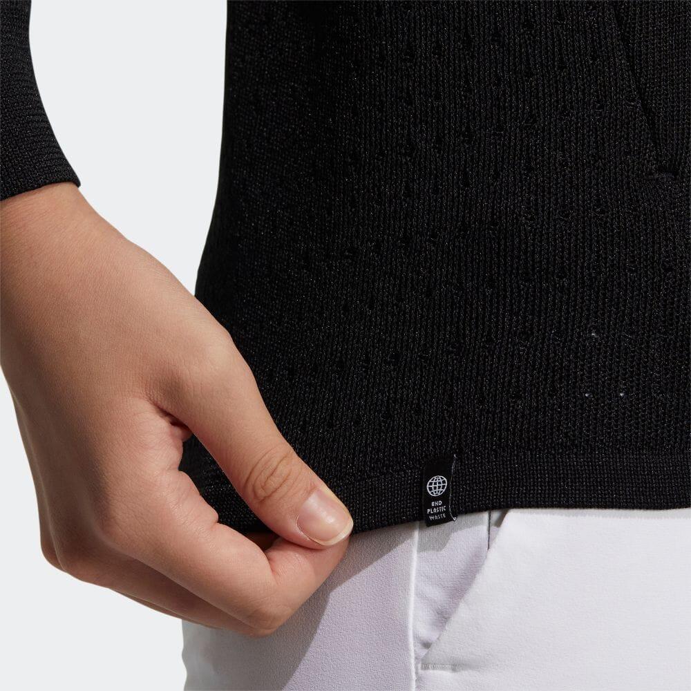 adidas Solid Color Logo Jacquard Full Zip Jacket Women Jackets Black HS9976