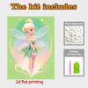 Disney Pearl Painting Tinker Bell Pearl Dress DIY Pearl Art Painting Pearl Gem Painting Pictures Crafts Special Shape Home Wall Decoration