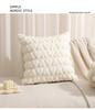 Snow Velvet Quilted 3D Heart Pillow Cover for Valentine's Day - Sofa or Bedroom Decor