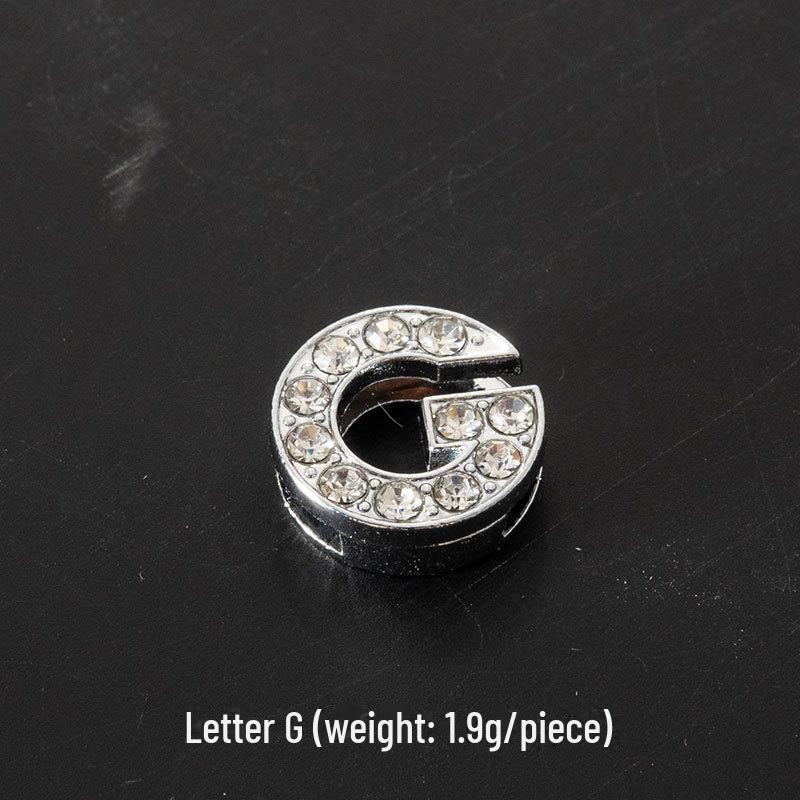 

Креативные украшения ручной работы: Подвеска-кулон из сплава с английской буквой и цифрой, подвеска-кулон для браслета с бриллиантами, аксессуары для DIY G【1】