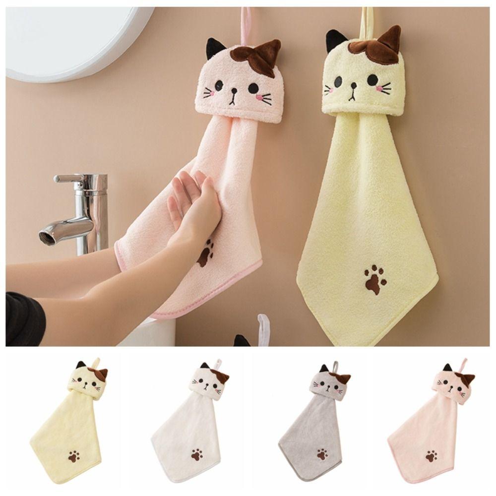 

Cat Shaped Hand Towel Thicker Rag Cute Cleaning Towel Kitchen