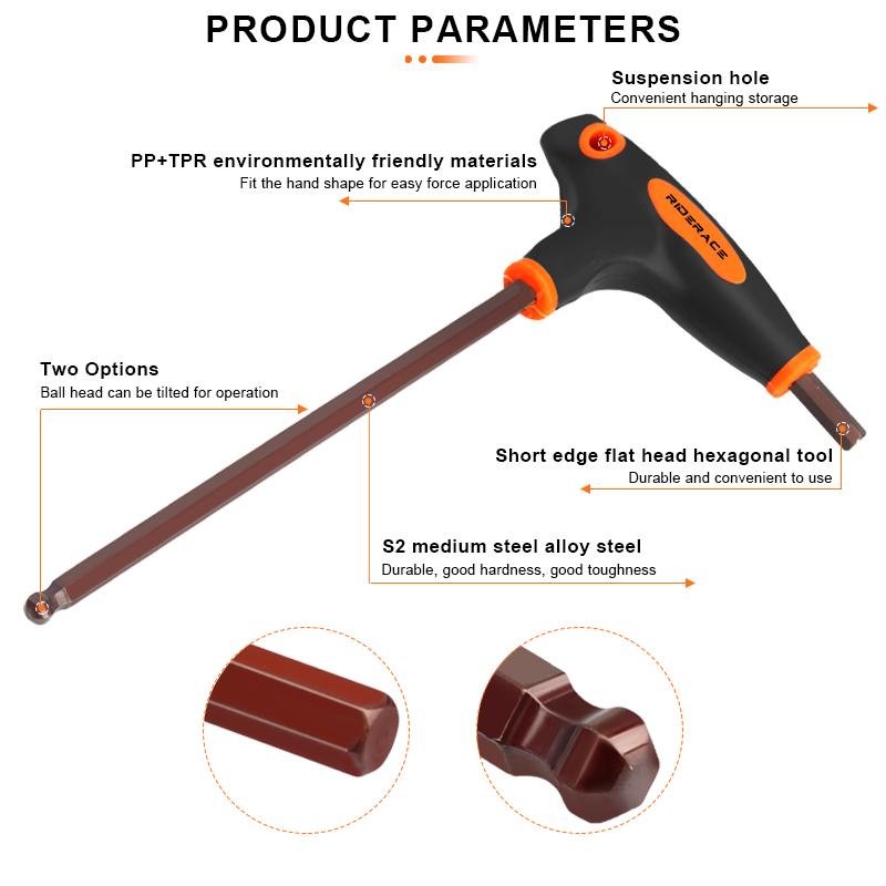 Т-образная шестигранная отвертка T25/2.5/3/4/5/6/8/10 мм хром-ванадиевая сталь — фото 3