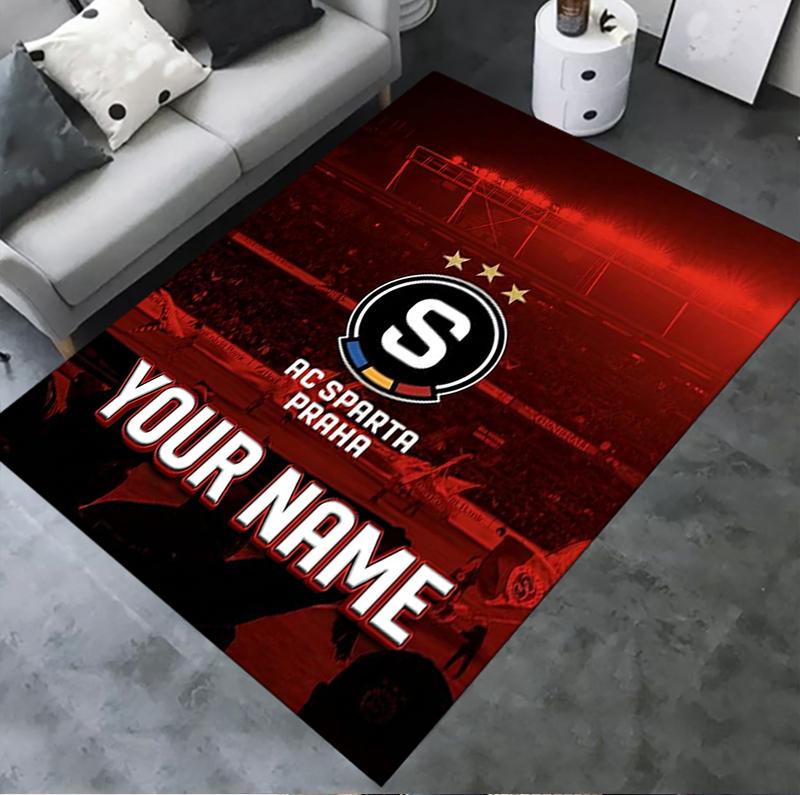 Custom Name Sparta Praha Carpet Rug for Living Room Bedroom Home Sofa Decoration,Kids Play Non-slip Floor Mat