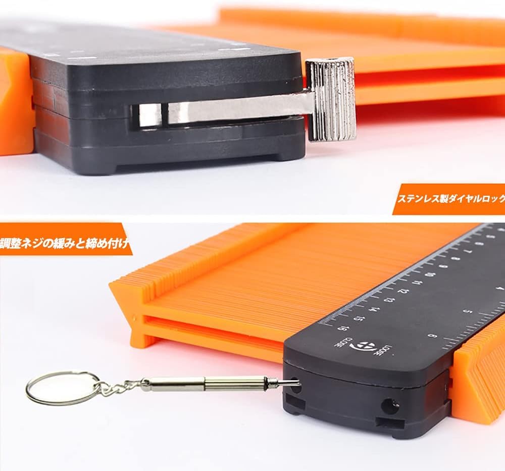 Contour Curved DIY Measuring Contour Irregular Measuring Instrument with ABS Graduations Self-Locking Gauge, Wide, High-Precision, 160mm/250mm, Ruler,