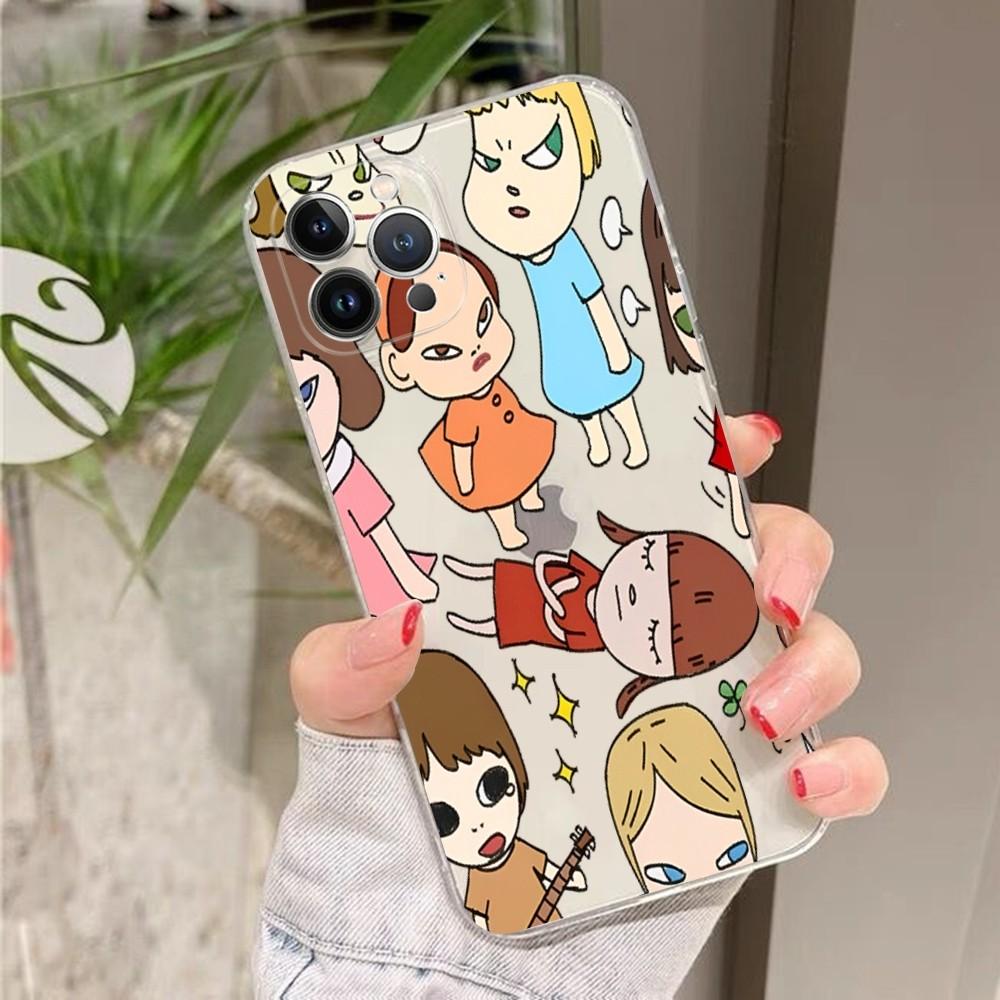 Art Cartoon Aesthetic Yoshitomo Nara Case For iPhone 15 13 14 Pro Max XS XR 12 11 Pro 13 Mini 6 7 8 Plus Soft Clear Back Cover