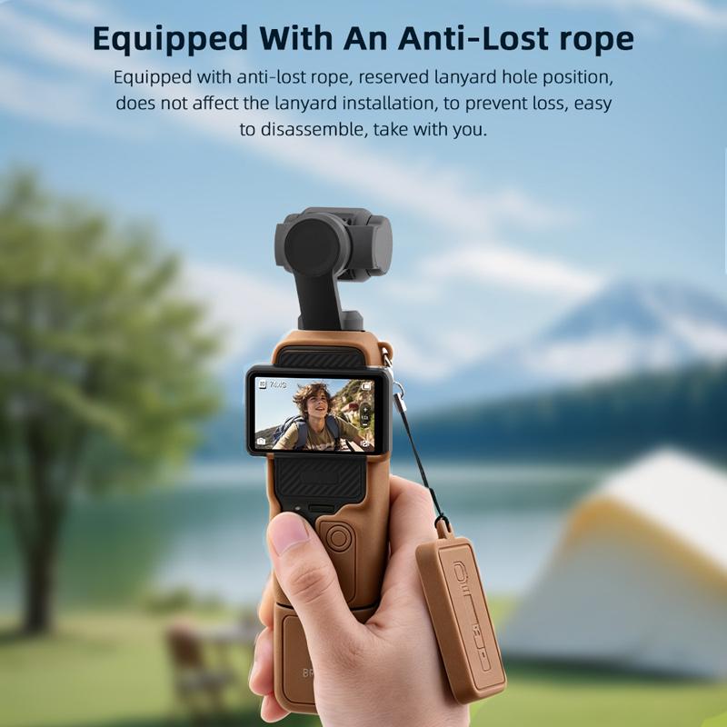 Silicone Case for DJI Osmo Pocket 4 Protective Cover Anti-Scratch Lens Cap Protector Camera Shell Accessories