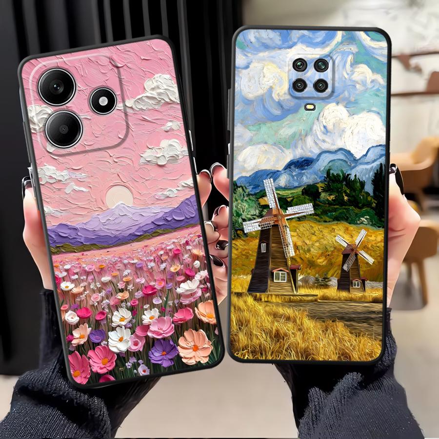 Case for Xiaomi Redmi Note 14 12C 13C 10 14C A4 A5 12 11 13 Pro Plus A3 9 8 7 K80 A1 Phone Cover A1 K40 A2 Creative Oil Painting
