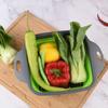 Silicone Folding Drainer Basket Fruit Vegetable Foldable Colander Kitchen Strainer for Food Pasta Kitchenware Drain Device Green