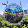 Irregular Puzzle Piece Suncatcher Acrylic Jigsaw Kit Stained Glass Style DIY Window No Glue Hanging Ornament for Home Decor Gift Women Men