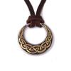 Stainless Steel Celtic Knot Round Pendant Necklace for Men & Women - Viking Adjustable Rope Chain Jewelry with Norse Triquetra Amulet, Pagan