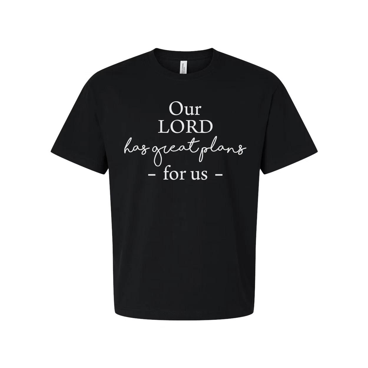 Christian Unisex T Shirt Our Lord Has Great Plans For Us Scripture Design Tee Gr L
