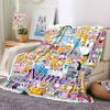 Custom Name Kawaii Characters Adventure Party Blanket For Couch Bed Plush Cozy Fuzzy Blanket Super Soft Warm Blankets For Fall And Winter 091623
