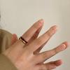 Light Luxury Oil Drop Double-layer Open Ring, Fashionable and Cold Wind Bamboo Titanium Steel Ring, Simple and Non-fading Ring