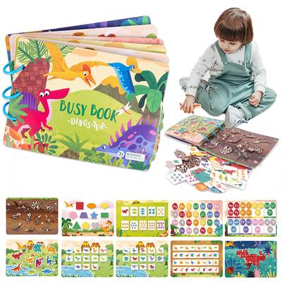 Montessori My First Busy Book Paste Quiet Book Children Toy Animal Numbers Matching Puzzle Game Educational Toys for Kids Gifts
