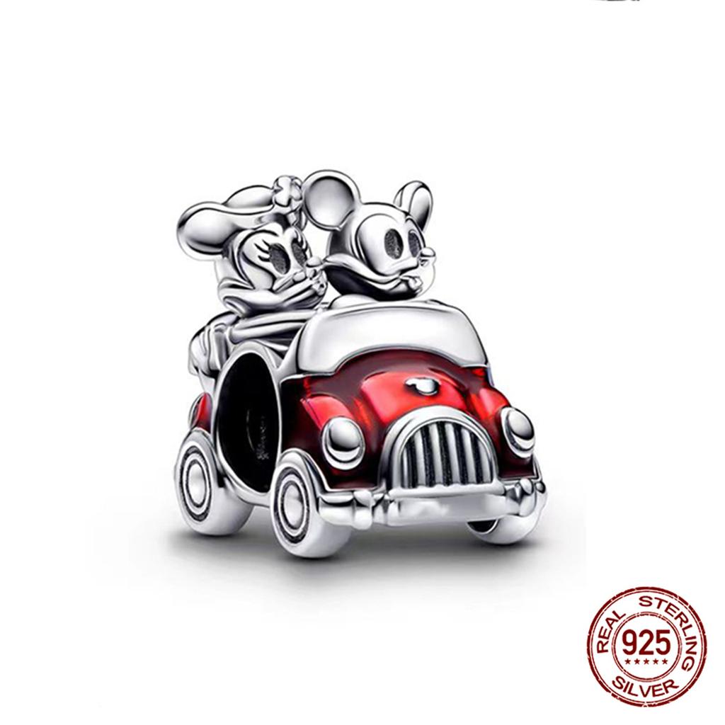 New  Mickey Minnie Beaded Marvel Lron Man Charms Plata De Leyoriginales Fit Bracelet Diy Jewelry Making Women'S Gift