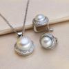 Fashion Leaves Leaf Necklace Earings Freshwater Pearl Jewelry Sets For Women Freshwater Pearl Necklace Pearl Earrings