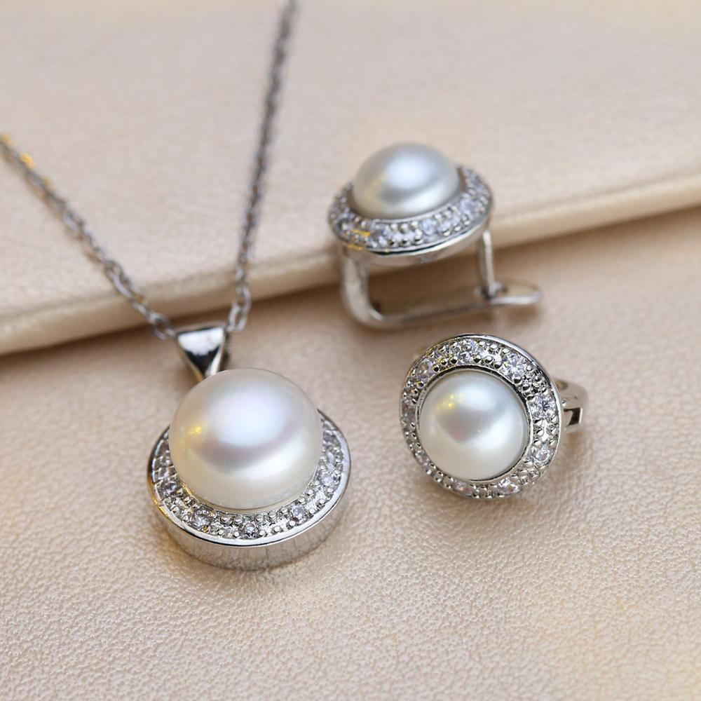Fashion Leaves Leaf Necklace Earings Freshwater Pearl Jewelry Sets For Women Freshwater Pearl Necklace Pearl Earrings