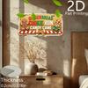 2D Flat, 1pc Vintage Aluminum Sign, Decorative Plaque and Ornament, Gingerbread for Man Cookie Parkour Candy Cane