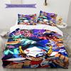 Saint Seiya Pattern Bedding Quilt Set Quilt Cover Pillowcase Home Decoration Gift (1 * Duvet Cover + 2 * Pillowcase, Without Core)