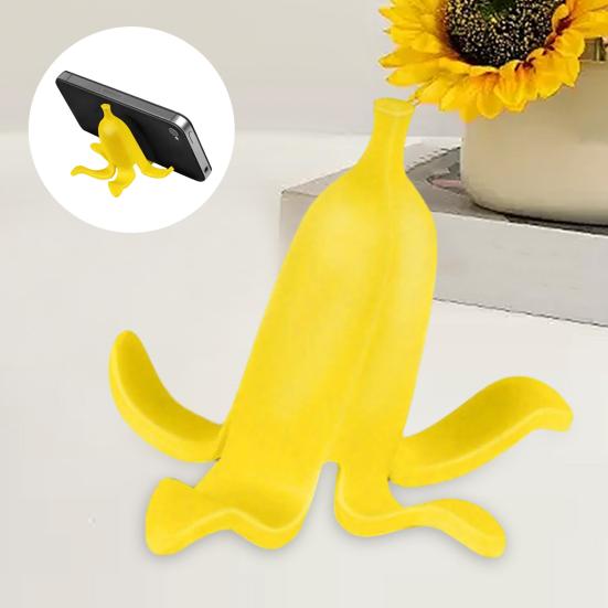 Suport Telefon Coajă de Banană Suport Telefon Mobil Imprimat 3D pentru Birou Creativ în Formă de Coajă de Banană Decorațiune de Masă Cadouri pentru Familie Prieteni