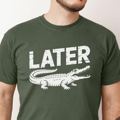 Lator Gator Comfort Colors Shirt, Southern Charm Alligator T-shirt, Verweerd Retro Wildlife T-shirt, Vintage Sarcastisch Wildlife Dierenthema