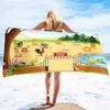 Cartoon Zoo Series Seaside Vacation Beach Towel Swimming Bath Towel Sports Towel