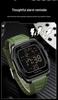 Sanda Men's Barrel Dual-Time Waterproof Sports Watch with Large Dial