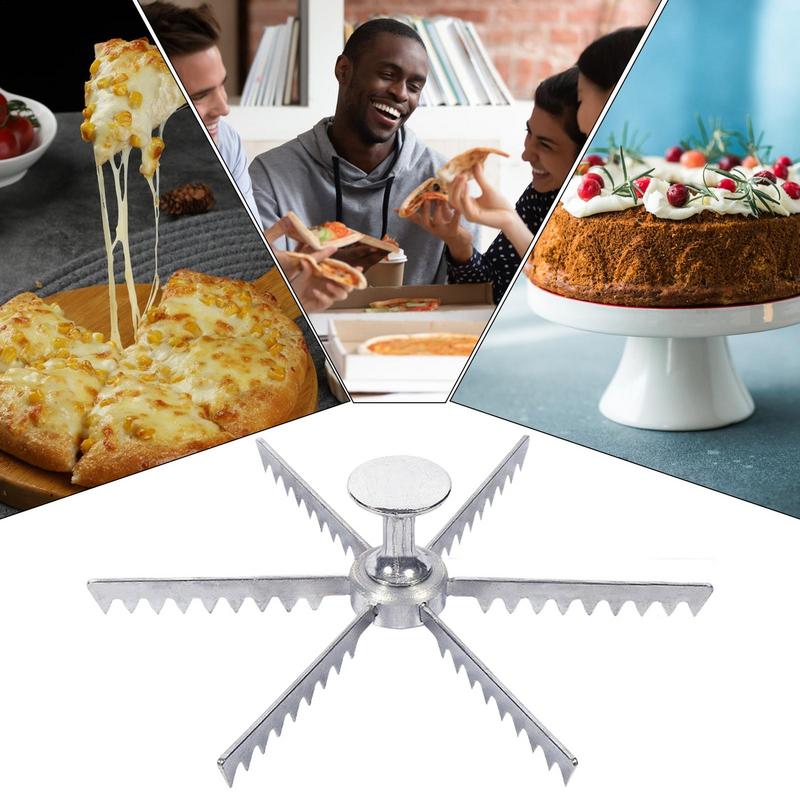 Pie Cutter Marker Creative Multi-tooth Pizza Cutter Pie Crust Cutter Cutter Baking Tools Cook Supplies Cheesecake Aluminum Alloy