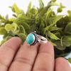 Blauer Türkis Handgefertigter Edelsteinring, 925 Massives Sterlingsilber Böhmischer Schmuckring, Attraktiver Silberring Geschenk für Ehefrau