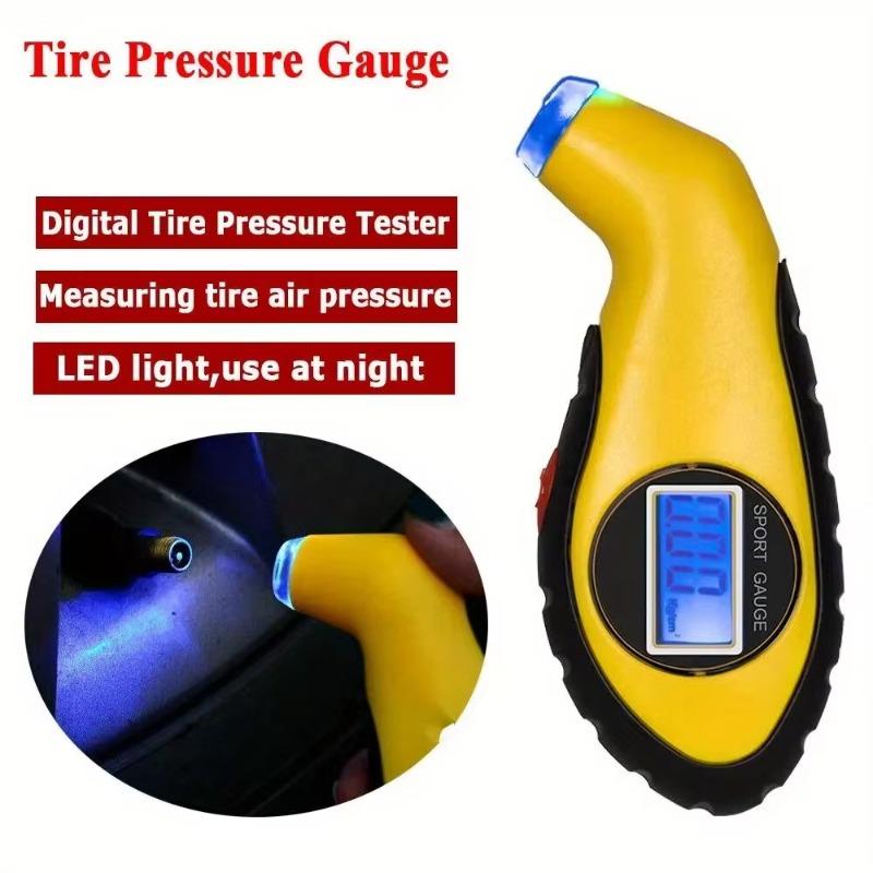Car Tire Air Pressure Gauge - LCD Digital Electronic Barometer Tester Tool
