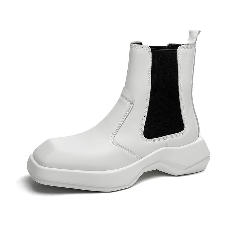 

Мужские японские туфли Karajuku в корейском стиле, модные, уличная одежда, повседневные, на толстой платформе, лакированные туфли, мужские белые кожаные туфли 38