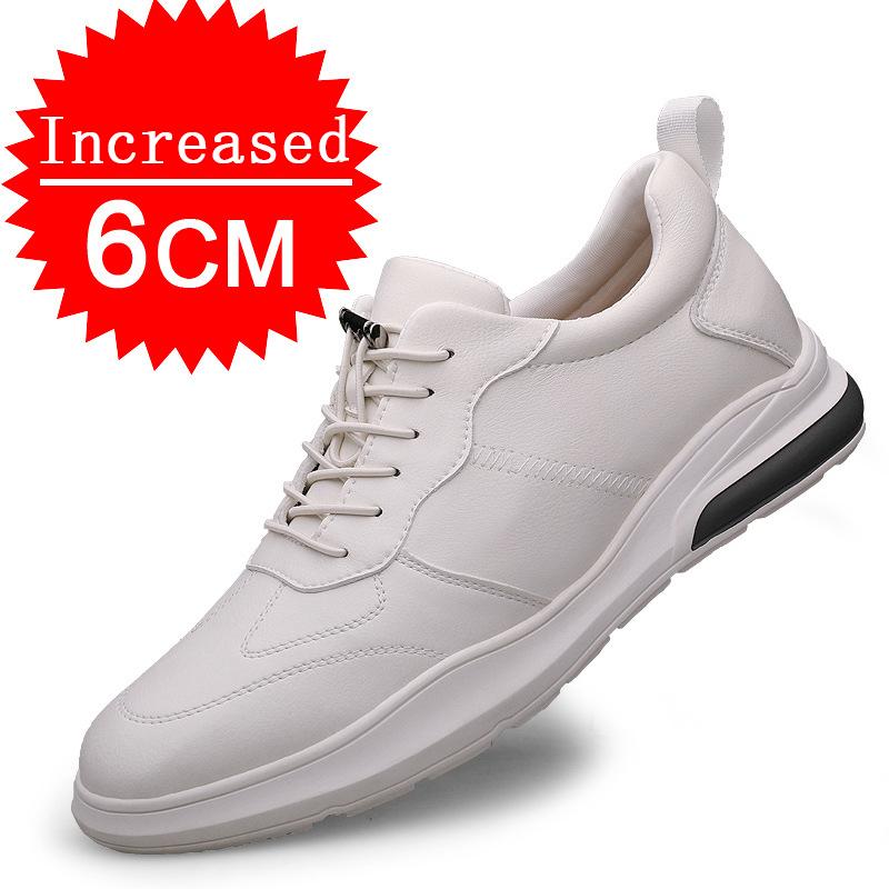 Leisure Men Lift Height Increase Insole White Chunky Sneakers Height Increasing Chunky Sneakers Men's Elevator Sneakers With
