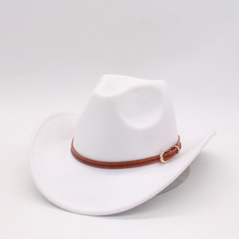 Трансграничная Горячая Распродажа Западная Шляпа Ковбоя Мужская Войлочная Этнический Стиль Ретро Рыцарская Цилиндр Женская Войлочная Производитель Оптовая Джаз one size (denim)