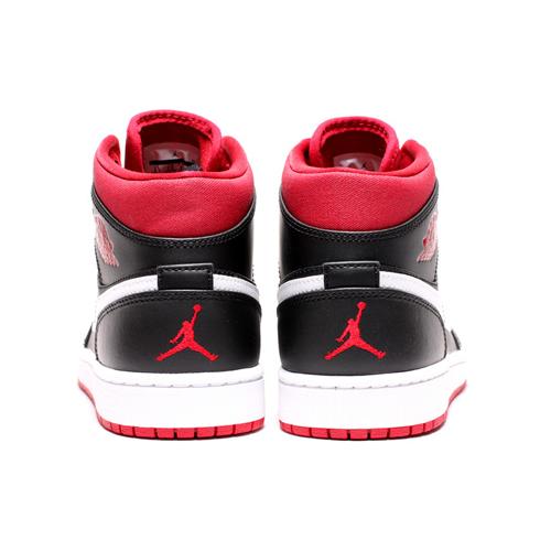 Jordan 1 Mid Black Gym Red White 554724-020
