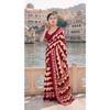 New Launch – Premium Mulmul Cotton Zigzag Hand Block Print Saree